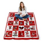 texas tech red raiders mickey minnie red white blanket best selling