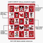 texas tech red raiders mickey minnie red white blanket best selling
