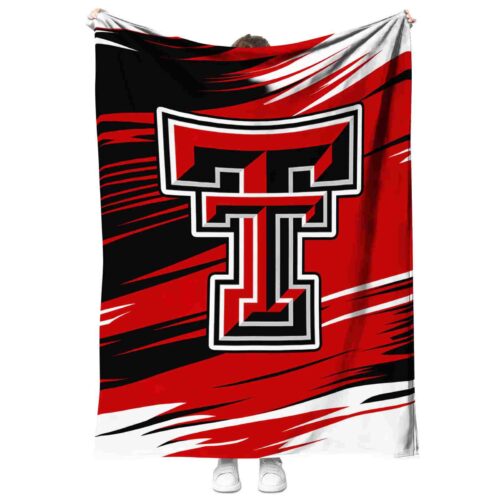 texas tech red raiders paint streaks red white blanket best selling