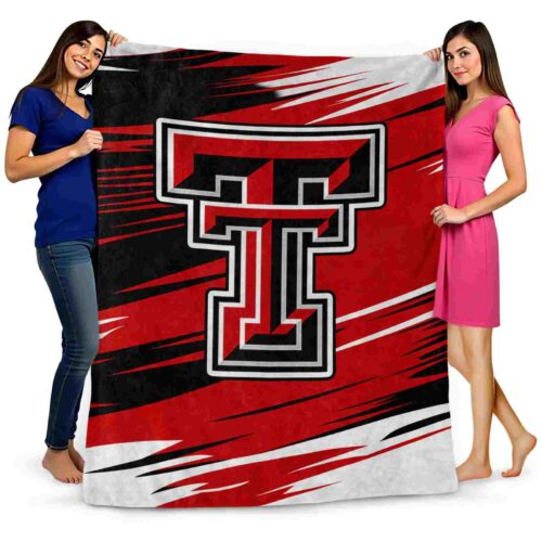 texas tech red raiders paint streaks red white blanket fashion forward