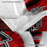 texas tech red raiders paint streaks red white blanket premium grade