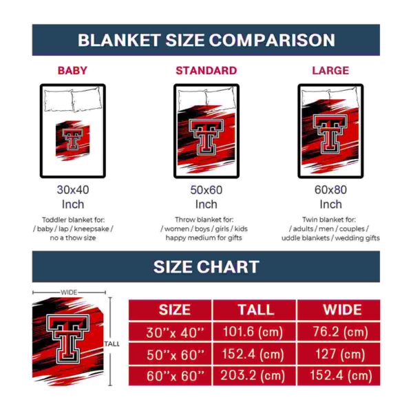 texas tech red raiders paint streaks red white blanket trendy
