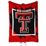texas tech red raiders splatter effect red blanket best selling