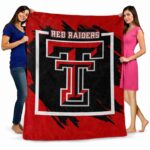 texas tech red raiders splatter effect red blanket best selling