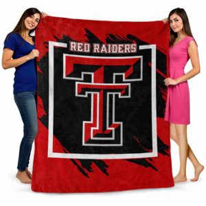 texas tech red raiders splatter effect red blanket fashion forward