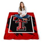 texas tech red raiders splatter effect red blanket best selling