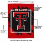 texas tech red raiders splatter effect red blanket best selling