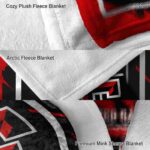 texas tech red raiders splatter effect red blanket best selling