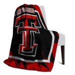 texas tech red raiders splatter effect red blanket best selling
