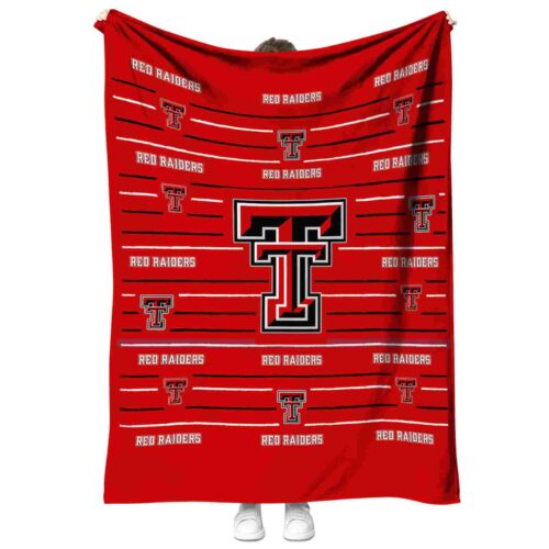 texas tech red raiders striped pattern red blanket best selling