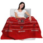 texas tech red raiders striped pattern red blanket best selling