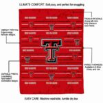 texas tech red raiders striped pattern red blanket best selling