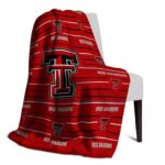 texas tech red raiders striped pattern red blanket best selling