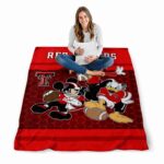 texas tech red raiders three musketeers red blanket high quality
