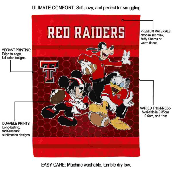 texas tech red raiders three musketeers red blanket new arrival
