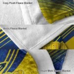 toledo rockets diagonal stripes blue blanket best selling