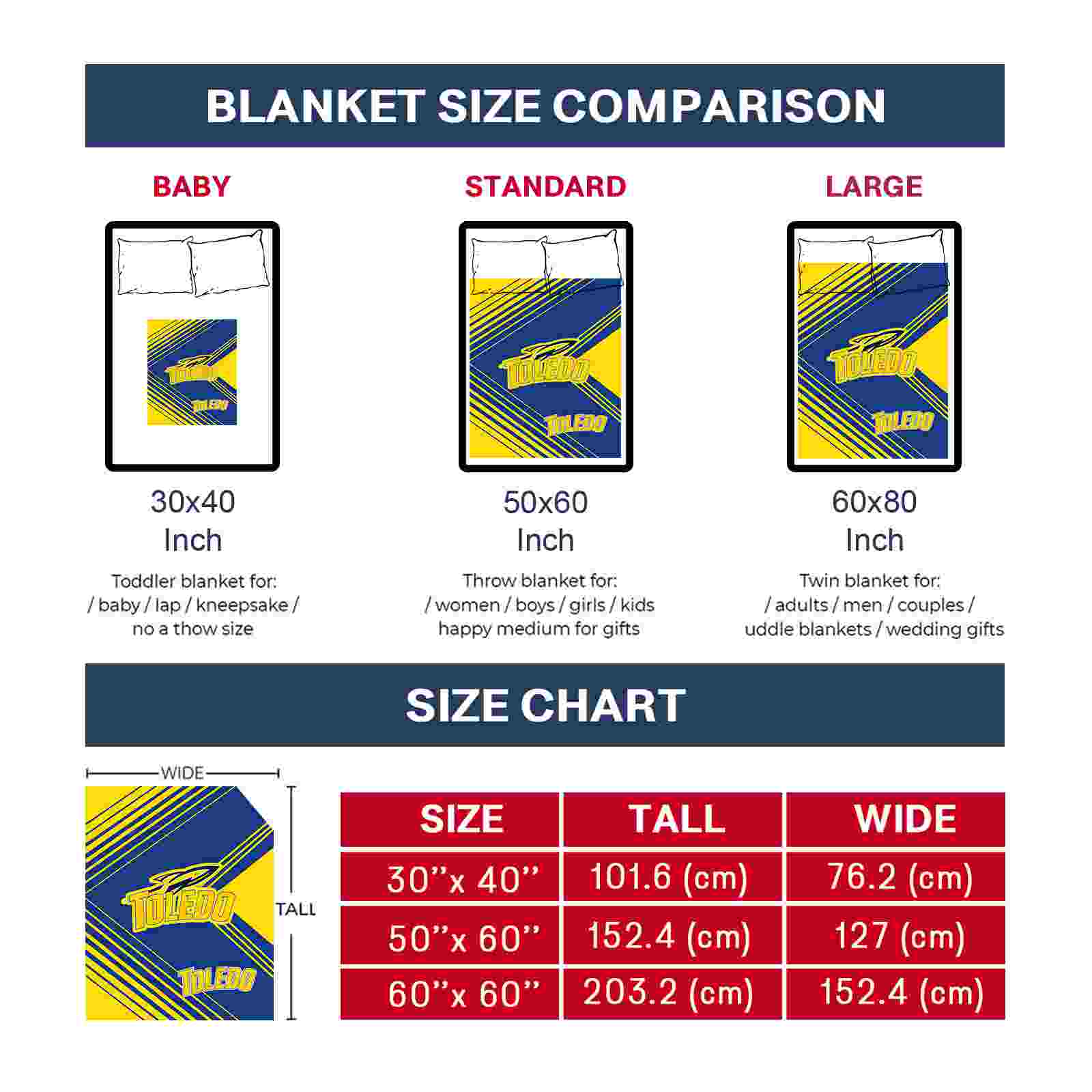 toledo rockets diagonal stripes blue blanket trendy toledo rockets diagonal stripes blue blanket trendy