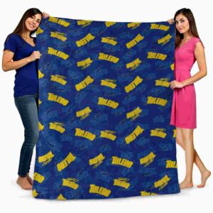 toledo rockets diehard fans blue blanket fashion forward