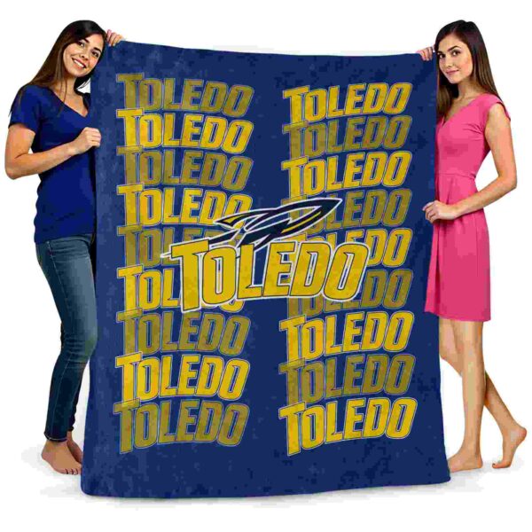 toledo rockets fan pride blue blanket fashion forward