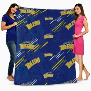 toledo rockets fan spirit blue blanket fashion forward