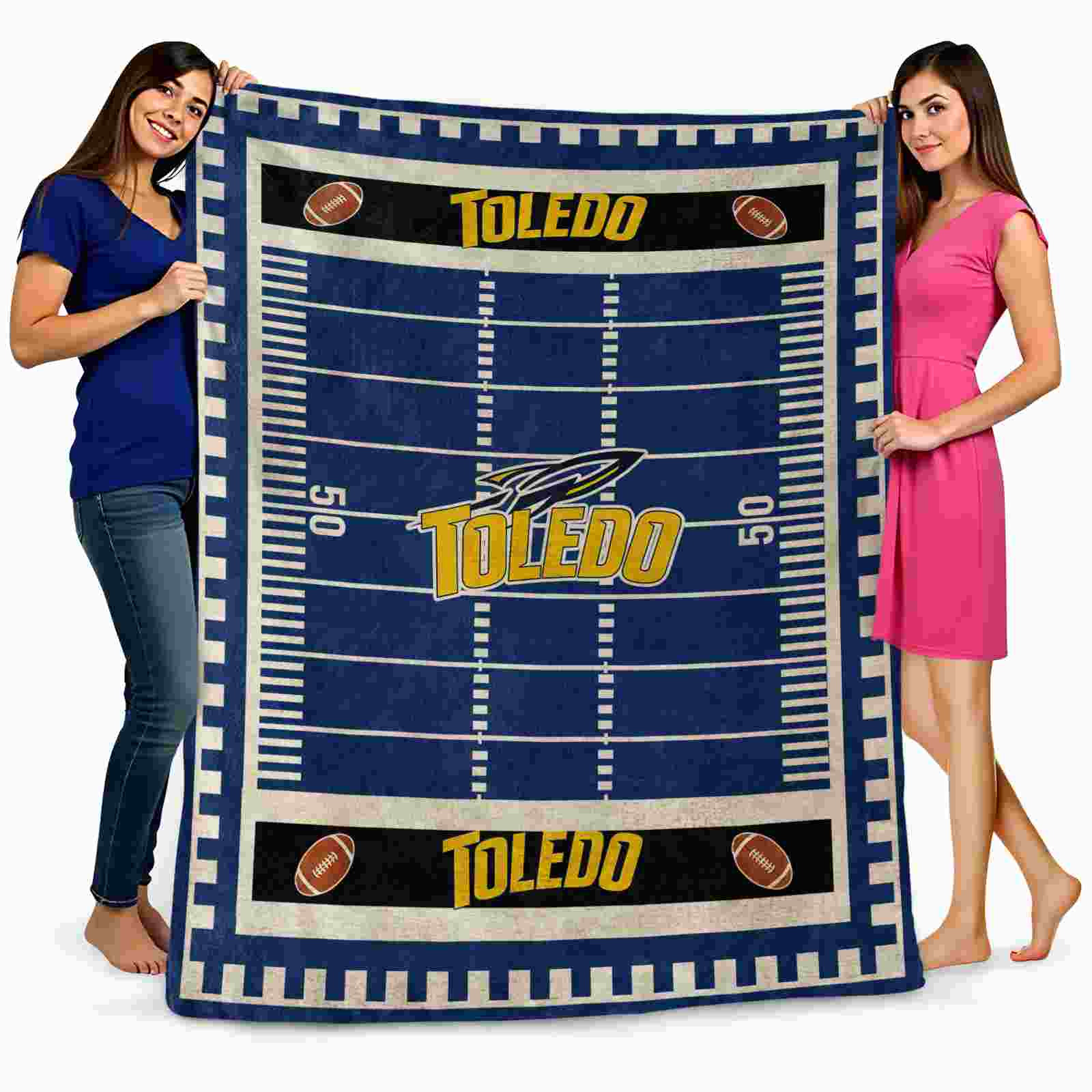 toledo rockets football field blue blanket fashion forward toledo rockets football field blue blanket fashion forward