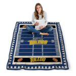 toledo rockets football field blue blanket best selling
