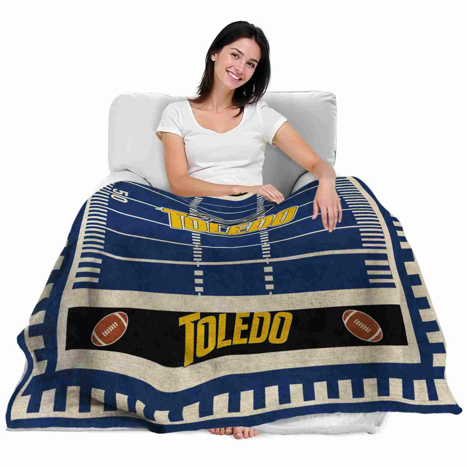 toledo rockets football field blue blanket latest model toledo rockets football field blue blanket latest model
