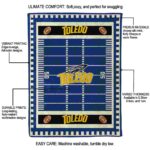 toledo rockets football field blue blanket best selling