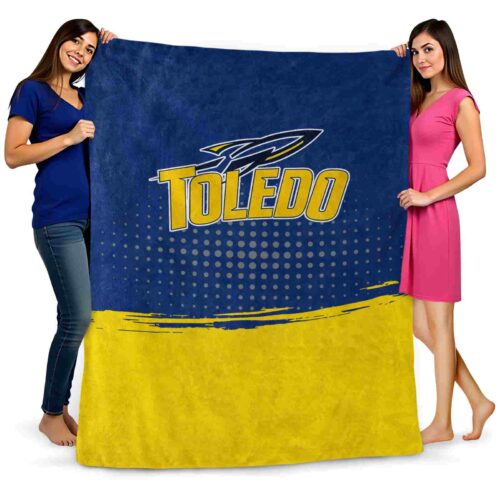 toledo rockets gradient dots blue blanket fashion forward