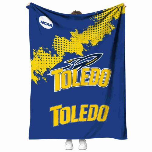 toledo rockets grunge texture blue blanket best selling