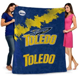 toledo rockets grunge texture blue blanket fashion forward