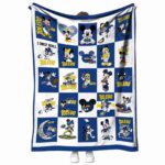 toledo rockets mickey minnie blue white blanket best selling