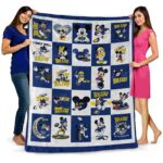 toledo rockets mickey minnie blue white blanket fashion forward