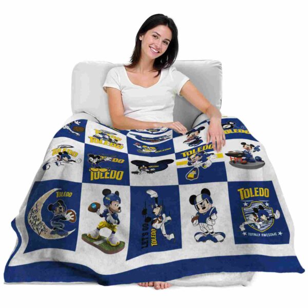 toledo rockets mickey minnie blue white blanket latest model