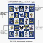 toledo rockets mickey minnie blue white blanket new arrival