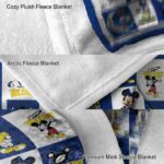 toledo rockets mickey minnie blue white blanket premium grade