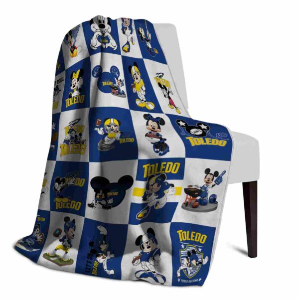 toledo rockets mickey minnie blue white blanket top rated