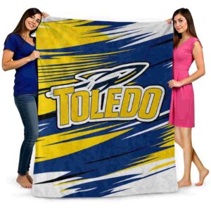 toledo rockets paint streaks blue white blanket fashion forward