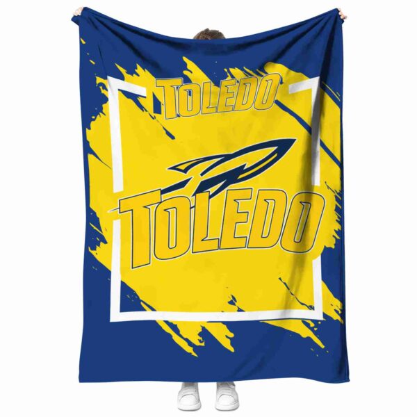 toledo rockets splatter effect blue blanket best selling