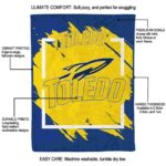 toledo rockets splatter effect blue blanket new arrival