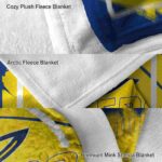 toledo rockets splatter effect blue blanket premium grade