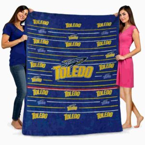 toledo rockets striped pattern blue blanket fashion forward