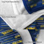 toledo rockets striped pattern blue blanket premium grade