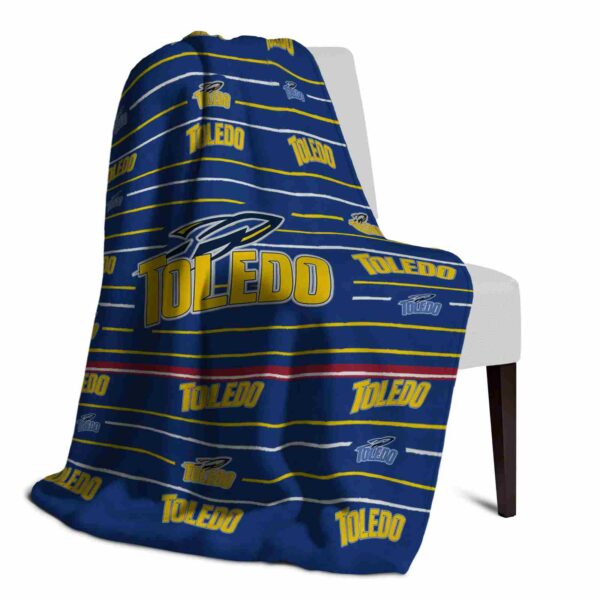 toledo rockets striped pattern blue blanket top rated