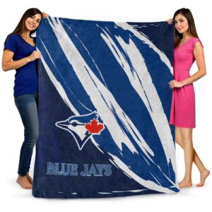 toronto blue jays brushstrokes blue white blanket fashion forward