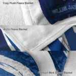 toronto blue jays brushstrokes blue white blanket premium grade