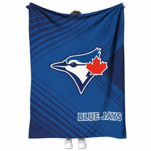 toronto blue jays diagonal stripes blue blanket best selling