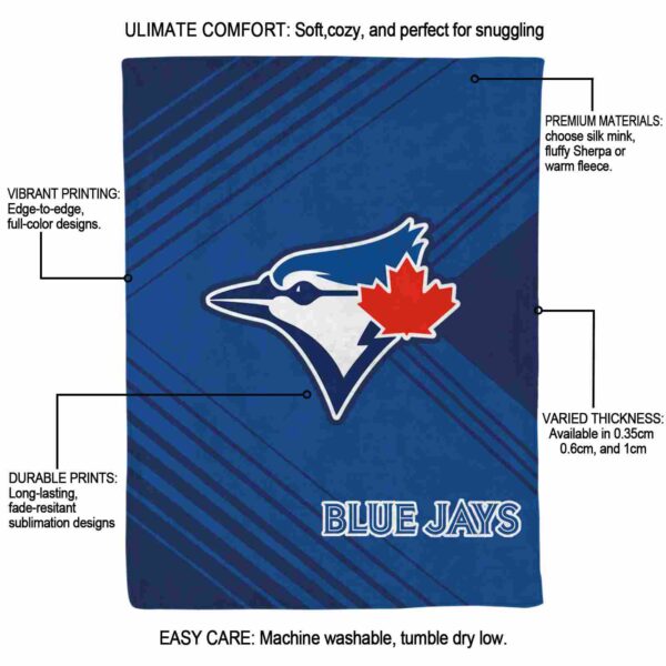 toronto blue jays diagonal stripes blue blanket new arrival