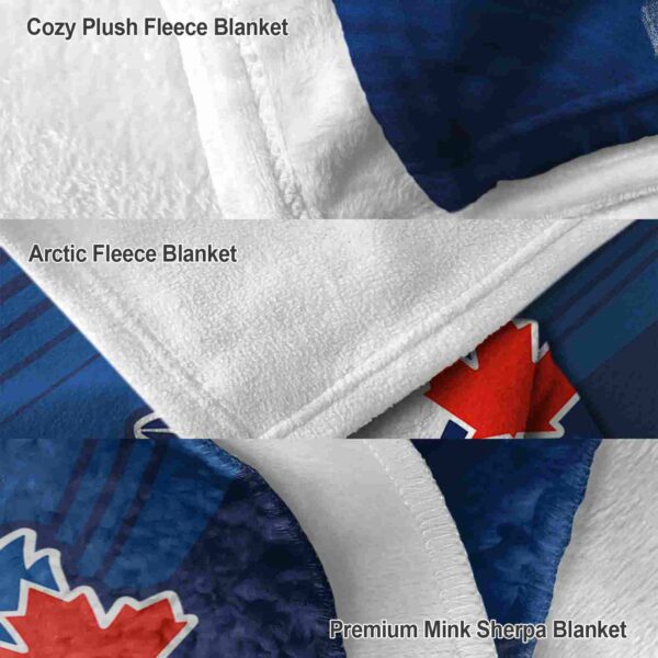 toronto blue jays diagonal stripes blue blanket premium grade