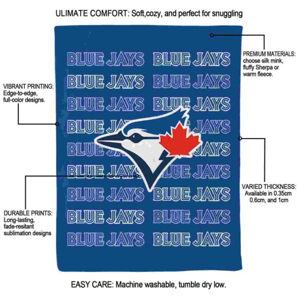 toronto blue jays fan pride blue blanket new arrival